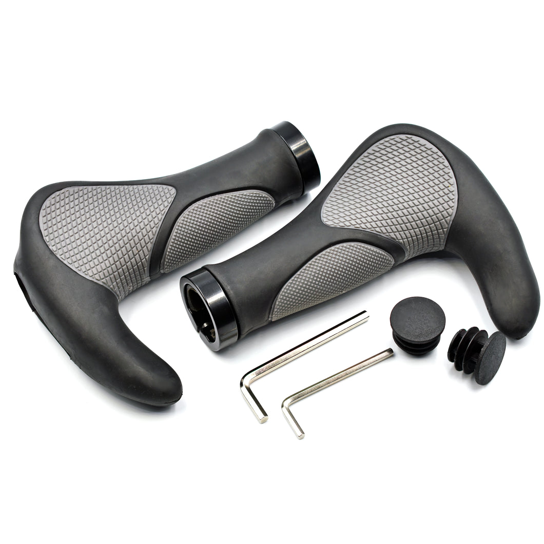 Bicycle Grips, Ergonomic Bike Handlebar Grips, Non-Slip Rubber, Compatible With 22mm Handlebars